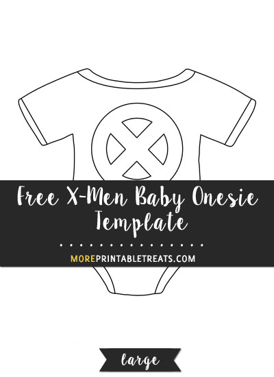 Free X-Men Baby Onesie Template - Large