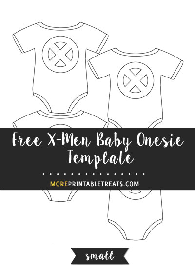Free X-Men Baby Onesie Template - Small Size