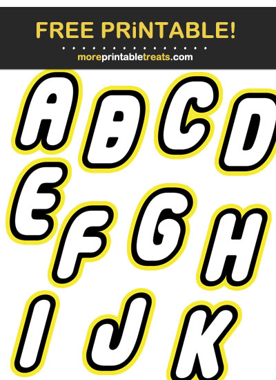 Free Printable Large Yellow Lego Alphabet Letters