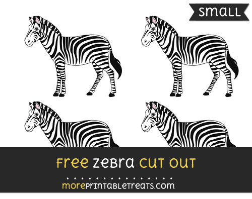 Free Zebra Cut Out - Small Size Printable