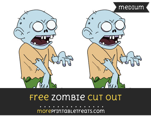 Free Zombie Cut Out - Medium Size Printable